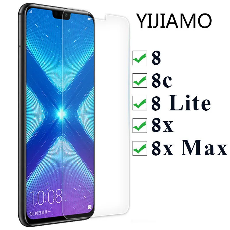 2 шт. 9H Защитная пленка для экрана Huawei Honor 8x max Play 8c закаленное стекло 8 Lite чехол |