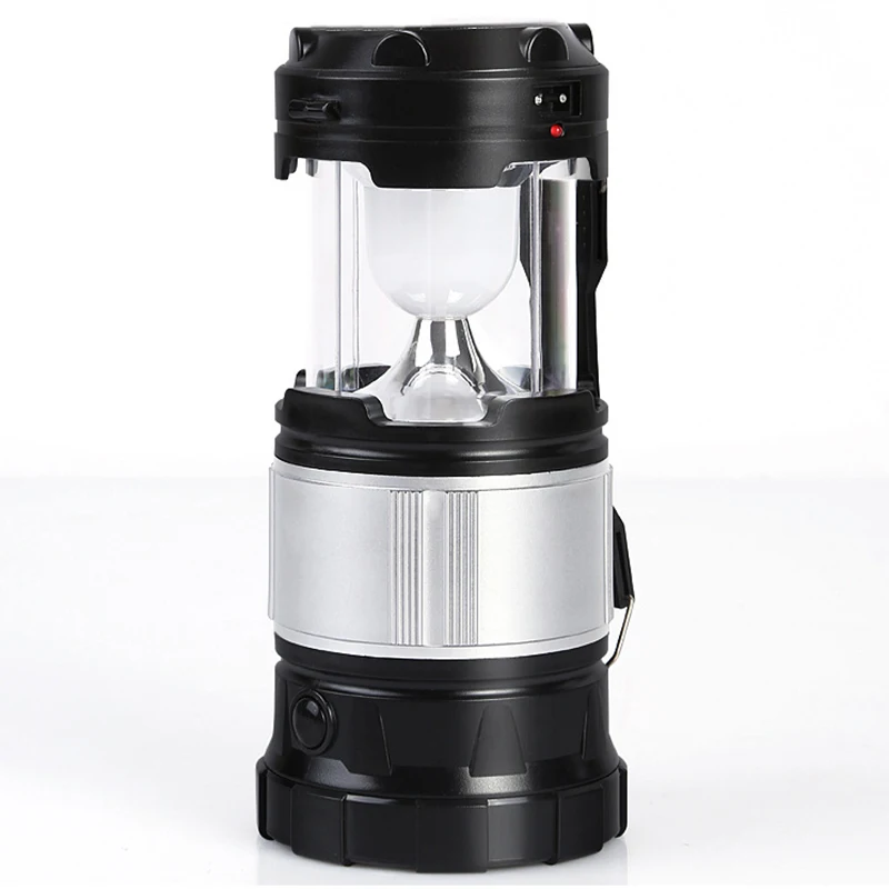 Us Plug Portable Lantern Led Solar Powered Camping Tent Light Outdoor Collapsible Lamp Rechargeable Flashlight Torch For Campi | Спорт и