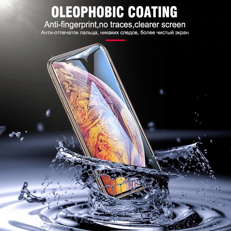 9D закаленное стекло на iPhone X Xs Max Xr протектор экрана полное покрытие Защитное для 6