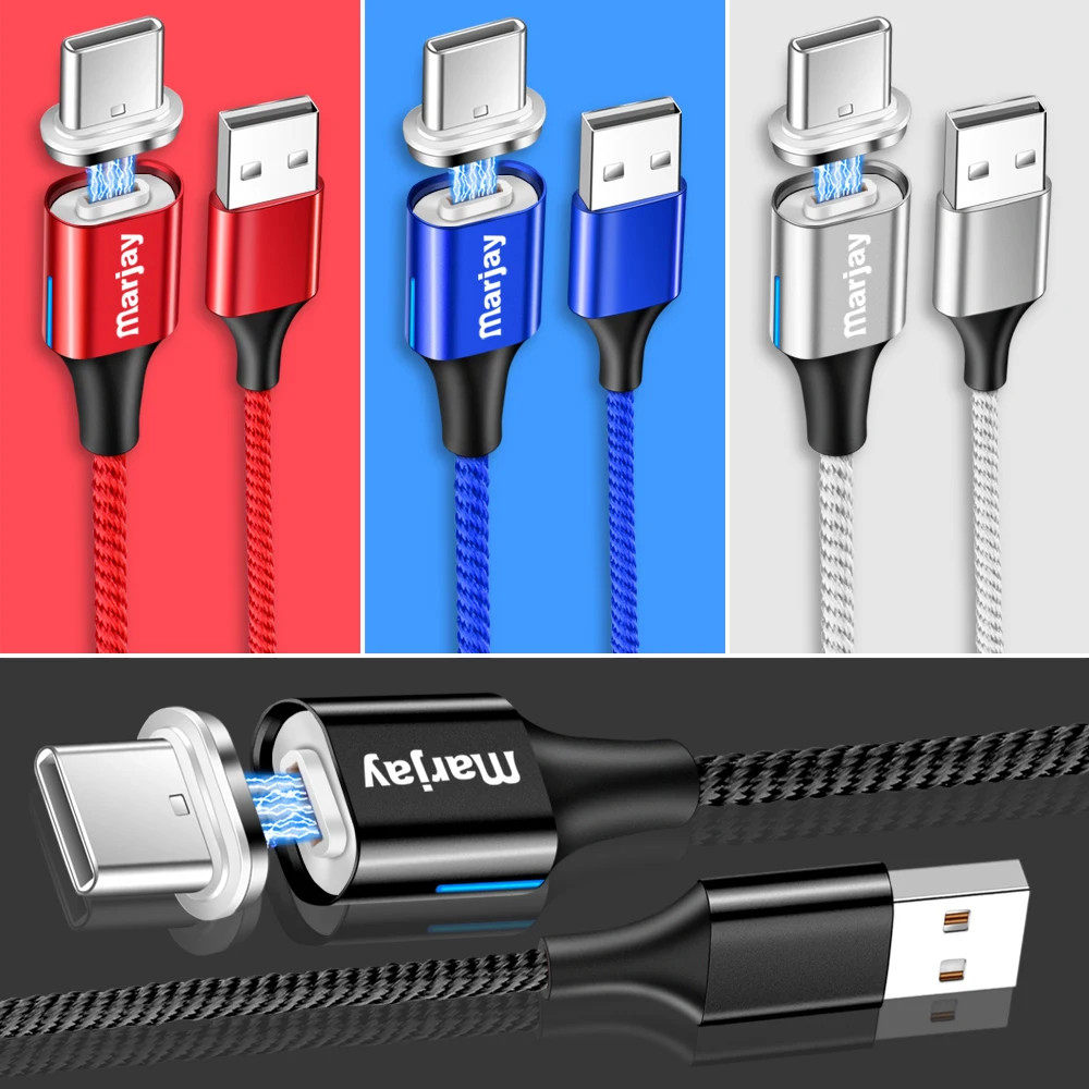 Магнитный адаптер Marjay Usb Type C зарядный кабель для Samsung S9 xiaomi redmi note 7 мобильный
