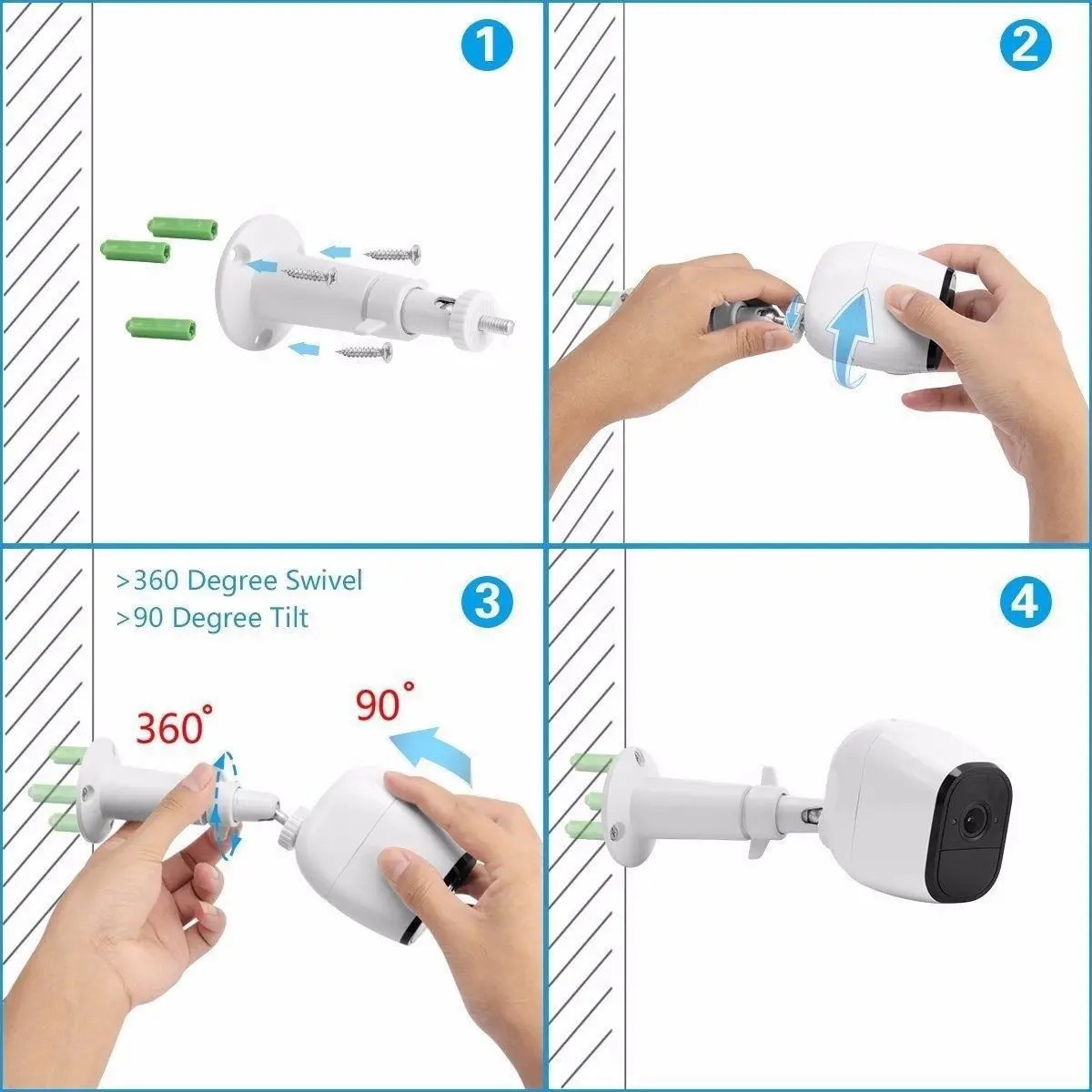 3 шт безопасности настенное крепление для Arlo или Pro камеры регулируемый Крытый