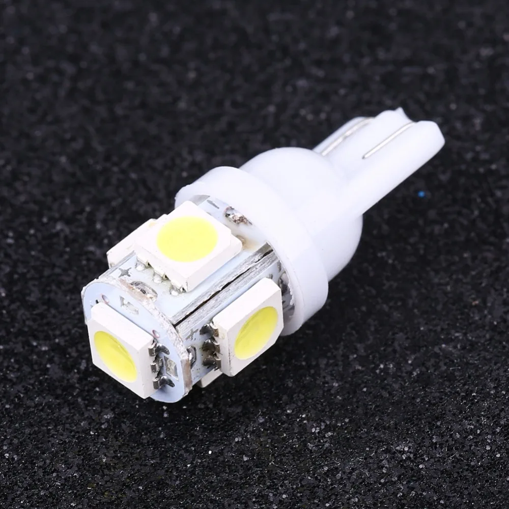 1 шт. 5SMD 5050 Чипсет светодиодный автомобильный Светильник лампы белого цвета для T10