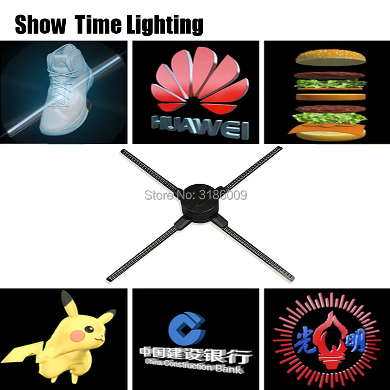 

Very Clear 3D Holographic Fans Display Phone App Wifi Remote Control Hologram Player Fan Clearly Dispaly Video Picture Adverstin