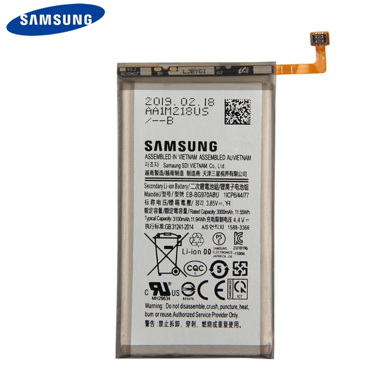 Оригинальная запасная аккумуляторная батарея для Samsung Galaxy S10e S10E S10 3100 мАч |