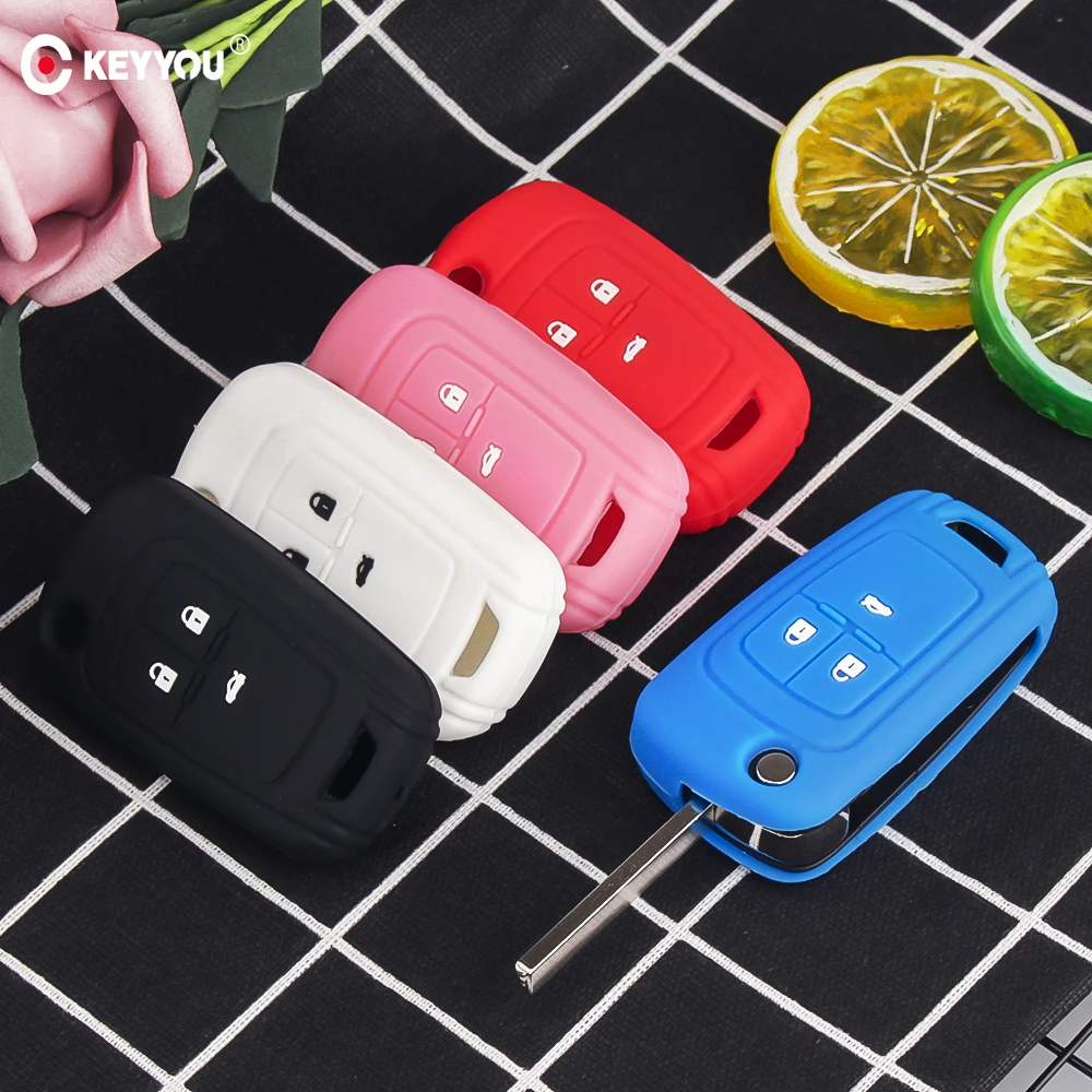 Силиконовый чехол для ключей KEYYOU 3 кнопки Chevrolet Cruze Buick Opel Astra Corsa Antara Zafira Meriva