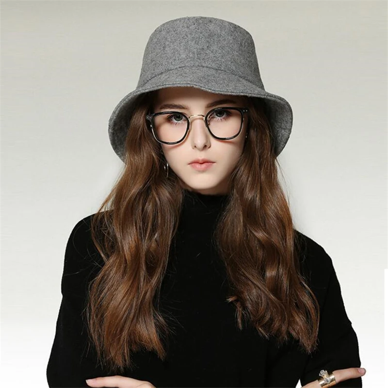 IANLAN Женские Британские портативное ведро шапки зимние модные Универсальные