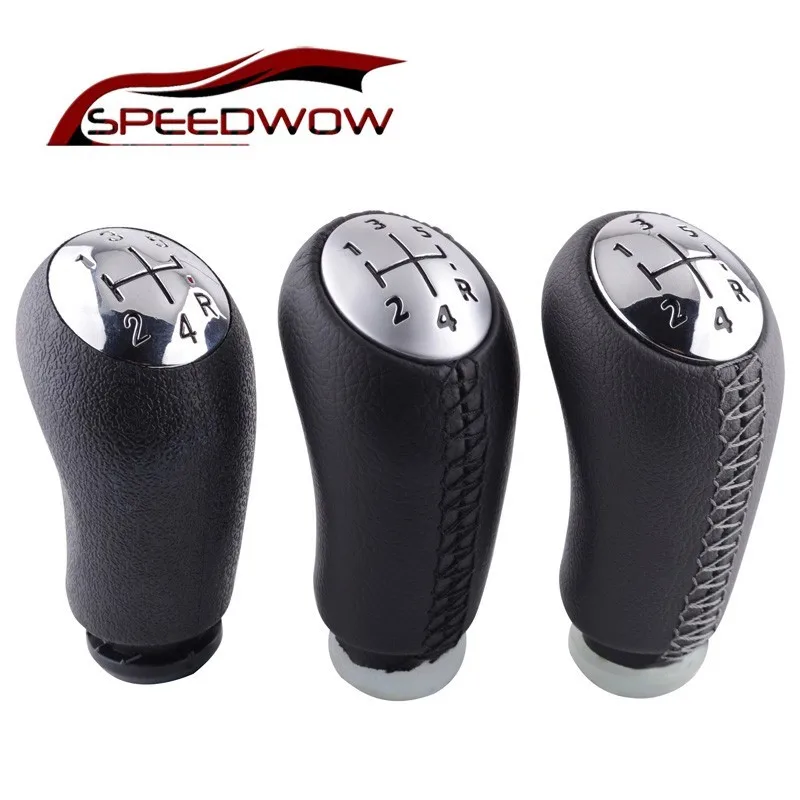 

SPEEDWOW Car Styling Gear Stick Shift Knob Leather Shifter Lever Knob For RENAULT Laguna Megane 2 Clio 3 Scenic 2 Kangoo 2009