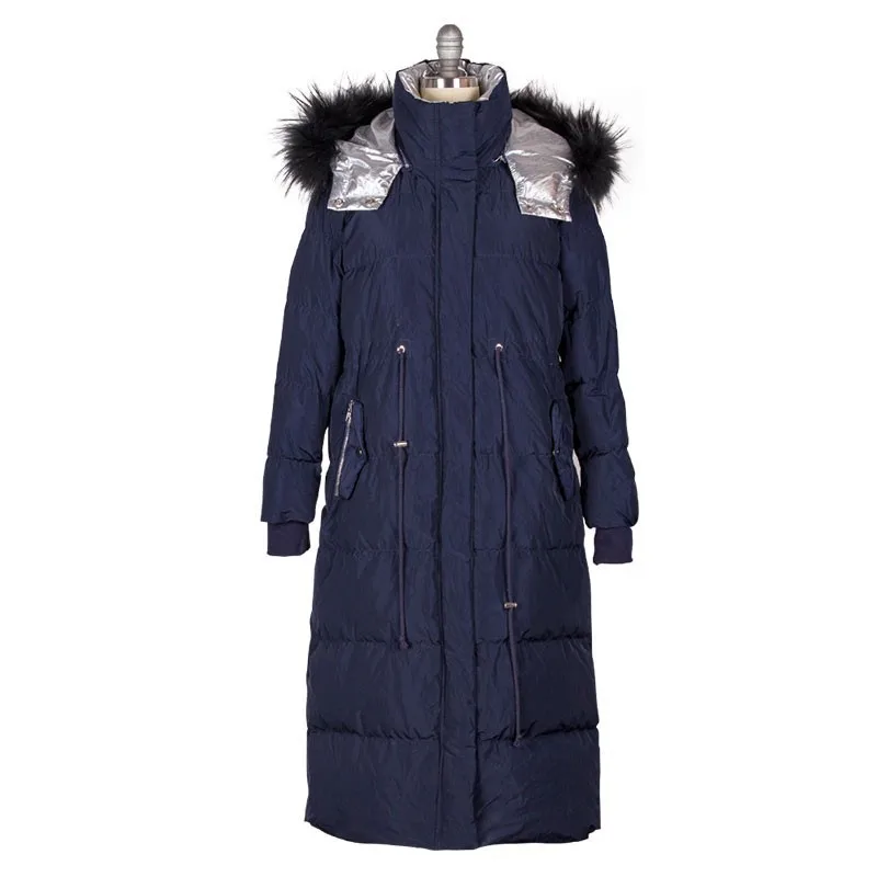 Duck Down Jacket Women Winter 2018 Outerwear Coats Europe street stand collar Hooded Female Long Casual Warm Parka branded HJ56