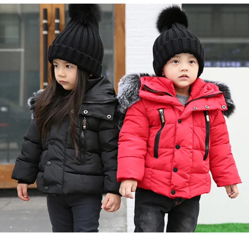 Куртка пуховая для мальчиков теплая плотная верхняя одежда ветровка зимняя |