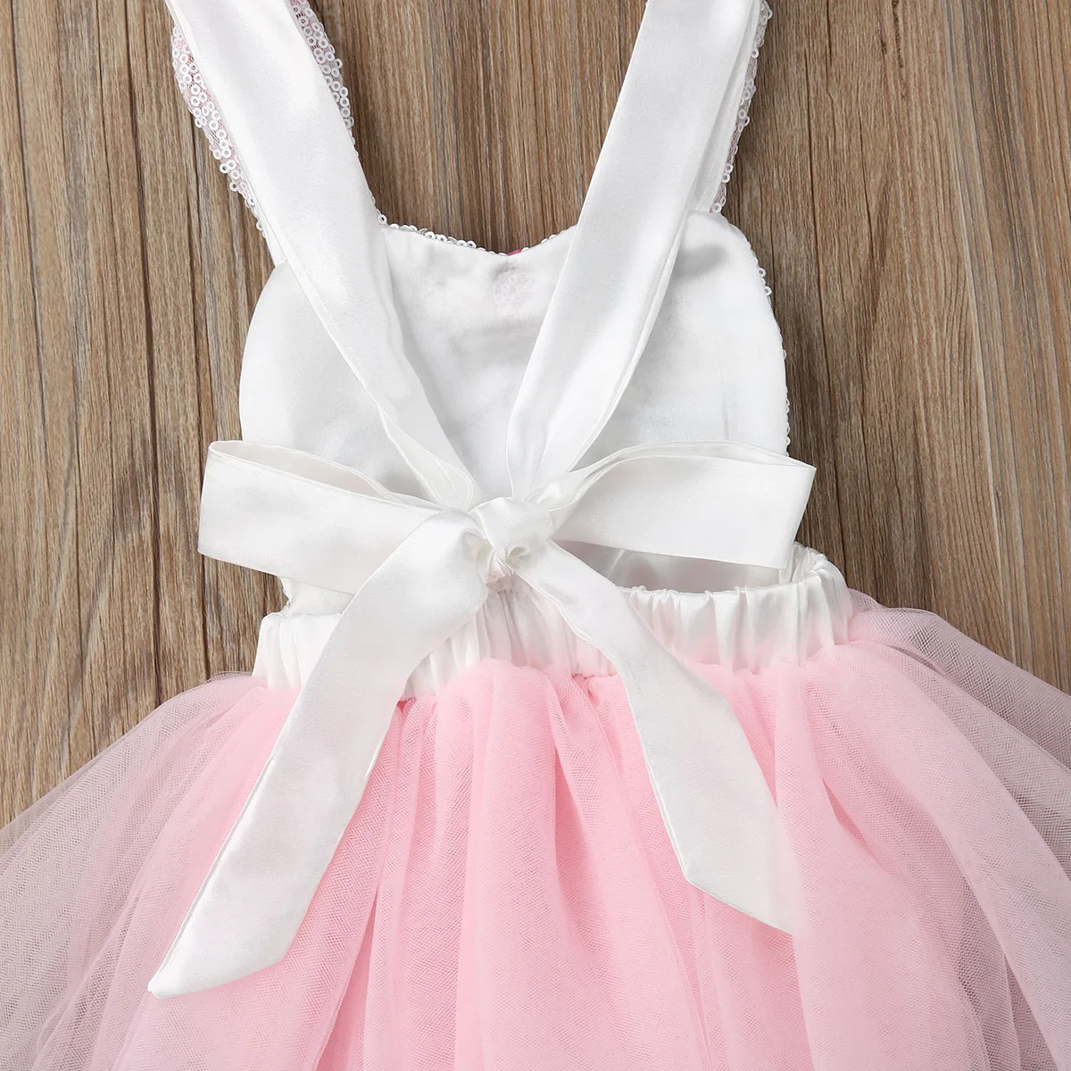 Новинка летнее милое платье с кроликом из мультфильма боди для маленьких девочек