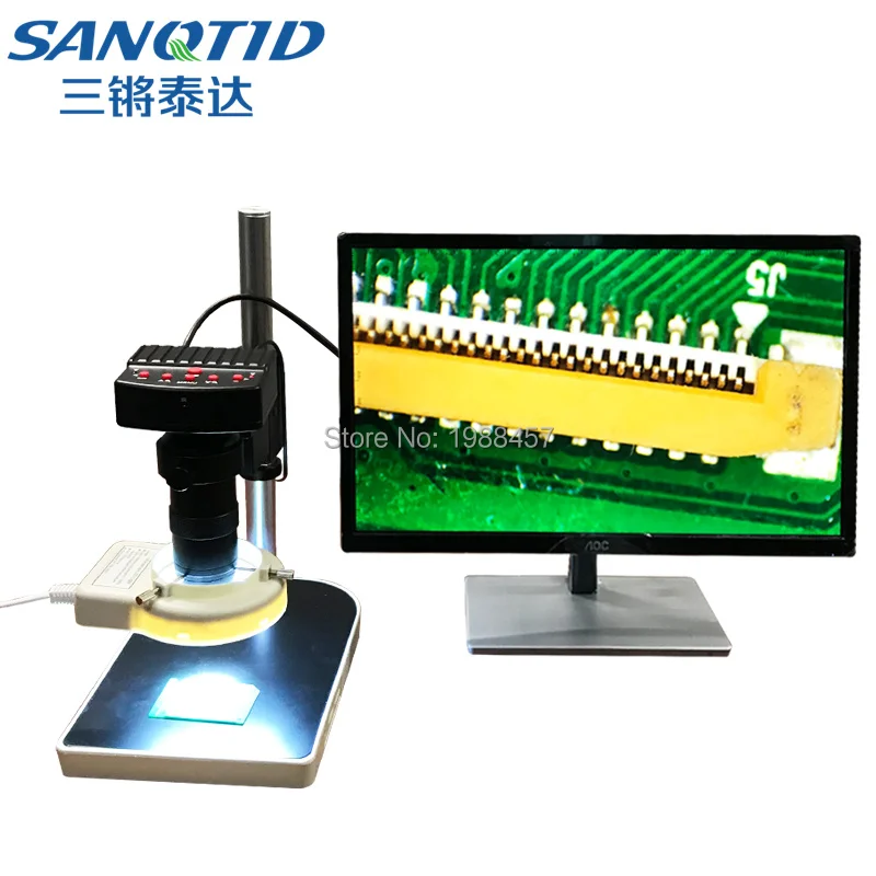 Промышленный HD микроскоп 38MP 1080P 60fps камера HDMI USB двойной выход + 130X регулируемое