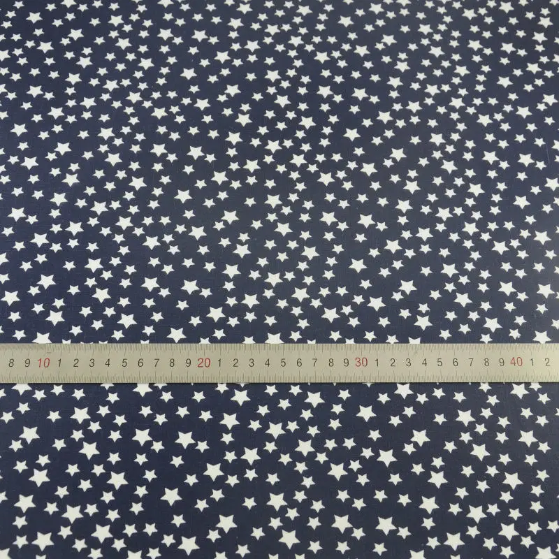 Booksew Scrapbooking Blue Cotton Fabric Lovely White Star Clothing Doll DIY Decoration Sewing Cloth Patchwork Beginner Practice|sewing cloth|cotton