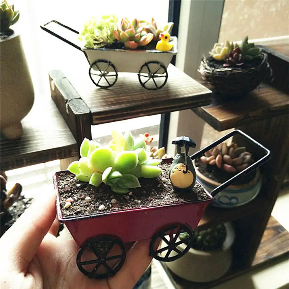 Кованая тележка Wagon аксессуары Кукольный дом мебель для спальни сцена украшения |