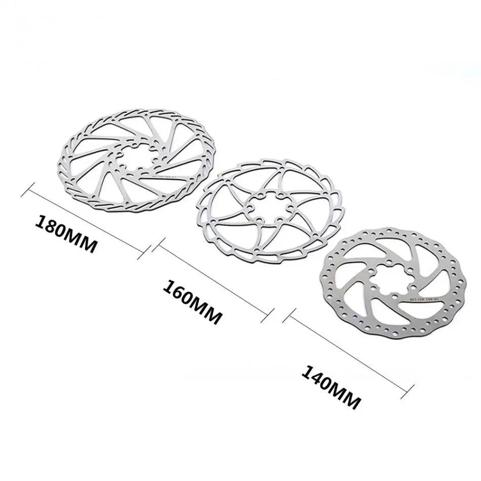 Stainless Steel Disc Brake Rotor 140mm 160mm 180mm Mountain Bike Cycling 6 Holes With Screws | Спорт и развлечения