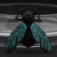 zlxgirl green enamel insect brooches for men jewelry colorful enamel bee brooch bouquet women christmas hijab accessories brooch