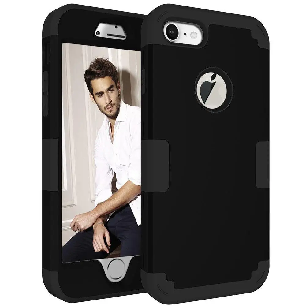 For iPhone 8 Plus Heavy Duty Armor Shockproof Hybrid Tough Hard Case Cover |