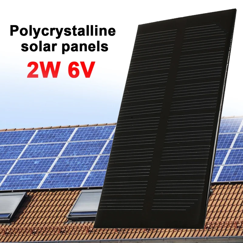 2W 6V Панели солнечные прочный Солнечные генераторы солнечный светильник на улице