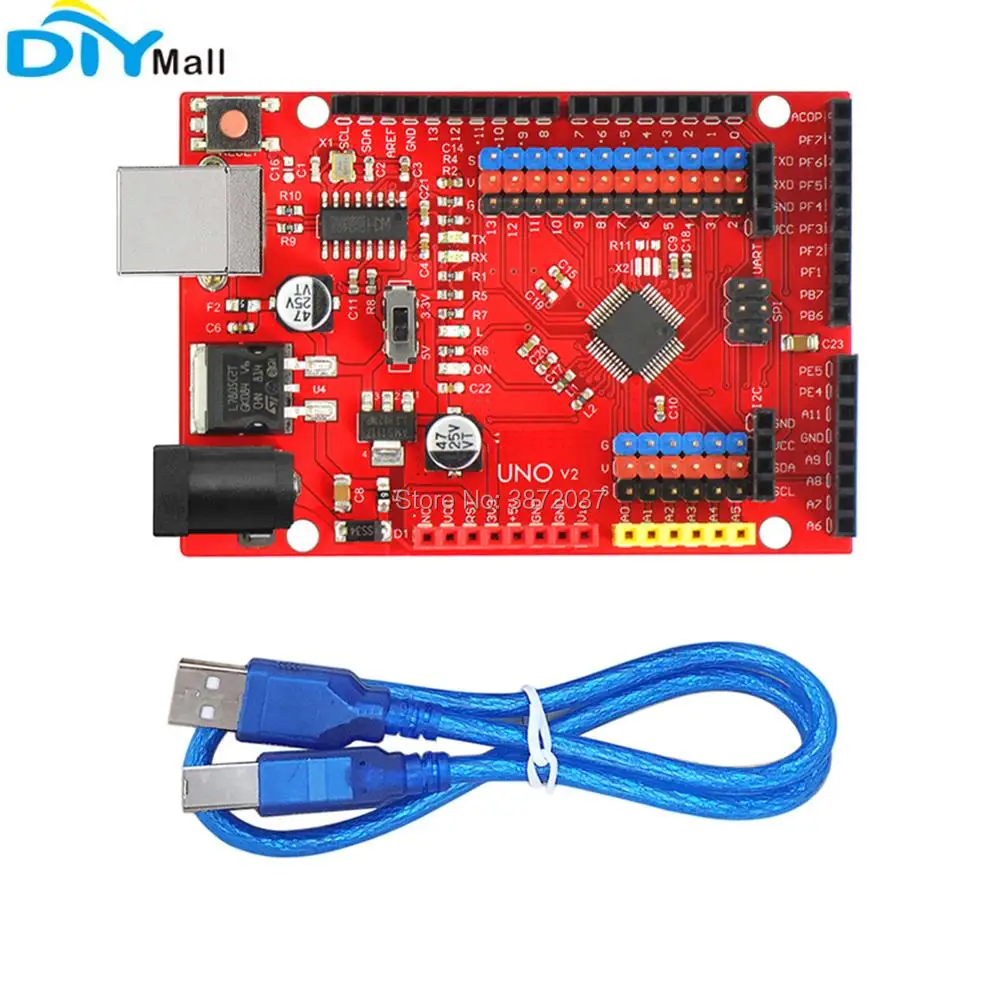 5 шт./лот LGT8F328P LQFP48 UNO V2 макетная плата CH340G USB для последовательного