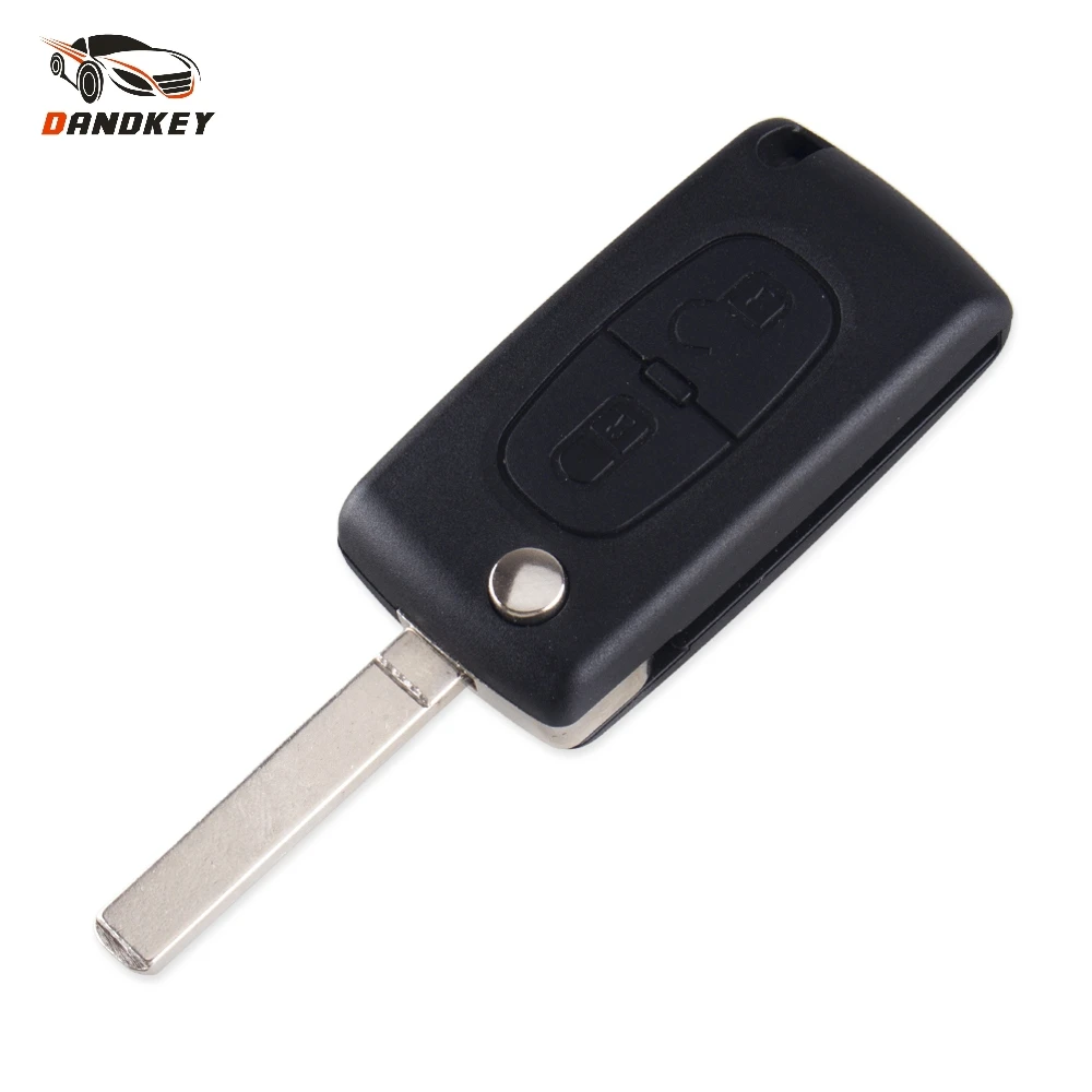 Dandkey 2 кнопки для Peugeot 107 207 307S 307 308 407 607 складной чехол брелок дистанционного ключа