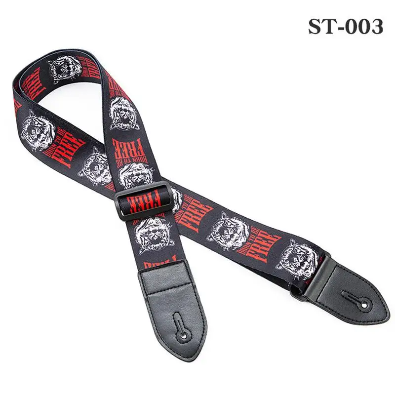

Pattern Series Thermal Printing Electric Guitar Acoustic Guitar Folk Guitar Bass Strap Guitar Strap Leather Adjustable Belt