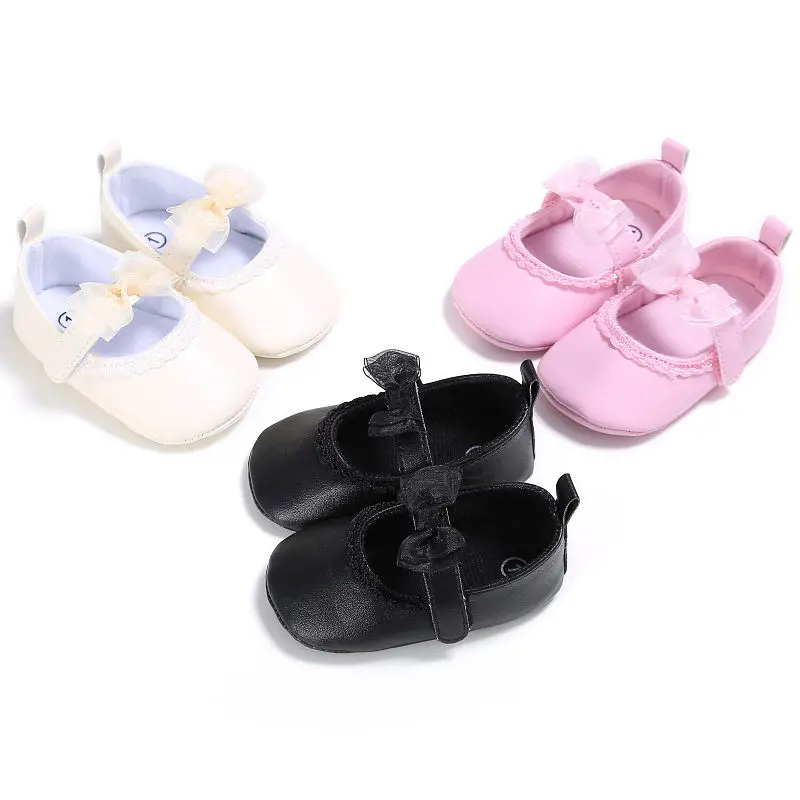 

Spring Autumn Baby Girls PU Leahter Single Shoe Princess Mary Jane Shoes Crib Soft Rubber Soled Prewalkers Footwear First Walker