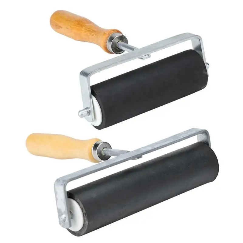 Резиновая роликовая щетка с деревянной ручкой DIY Алмазная раскраска инструменты