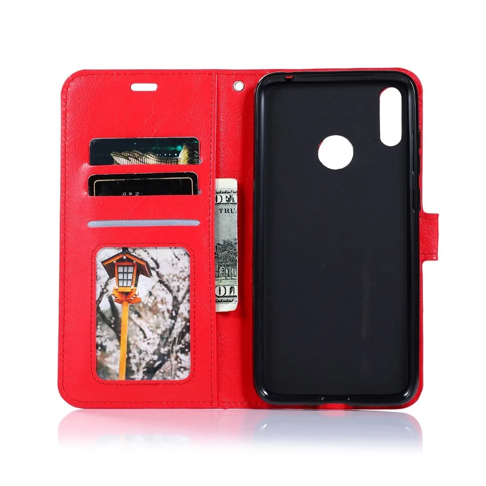 Кошелек Чехлы для huawei Y6 2018 Y9 Y7 2019 чехол Psmar2019 Honor V20 8X из искусственной кожи Коврики
