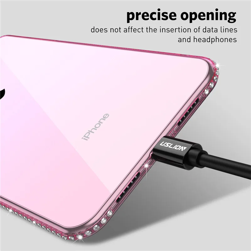 USLION Case For iPhone X 6 7 8 Plus TPU Phone XS Max XR 5S 5 SE Clear Soft Silicone Transparent Fitted Cases |