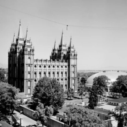 США Юта Солт Лейк Сити мормон храм high angle view плакат печать (24x36)|Таблички и знаки| |