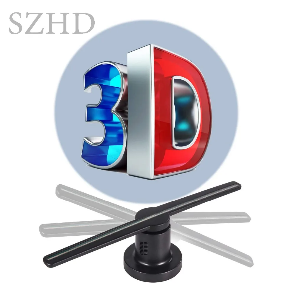 3d Голограмма дисплей вращающийся светодиодный вентилятор голограмма рекламный