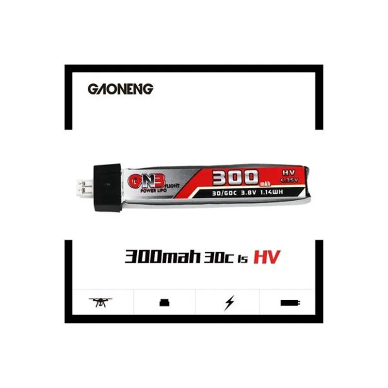 GAONENG 3 8 V 300mAh 30C HV 4 35 Lipo батарея с PH2.0 разъемом для радиоуправляемого