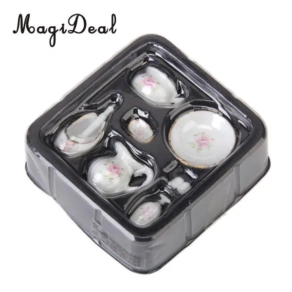 MagiDeal фарфор 8 шт./компл. аксессуары для кукольного домика в ванную комнату