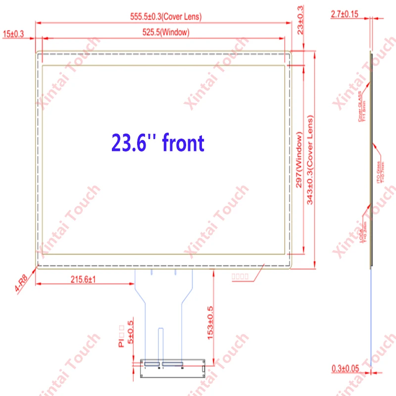 Xintai Touch 23.6 Inches 16:9 Ratio Projected Capactive Screen Panel With 10 Points Plug&ampPlay | Компьютеры и офис