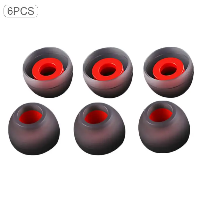 6 шт Силиконовые двухцветные наконечники для ушей Тип чаши затычки наушники три