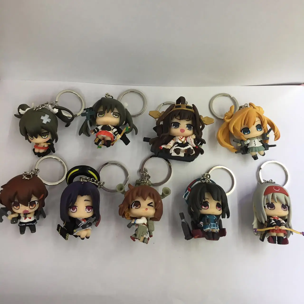 9 шт. аниме Kantai Collection Haruna Nagato Akagi Atago Ikazuchi 5 ~ 6 см Q версия брелок Подвески украшение