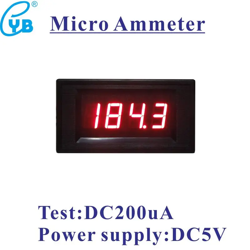 Микро Ампер метр DC 200uA измеритель тока светодиодный цифровой амперметр Amp Панель