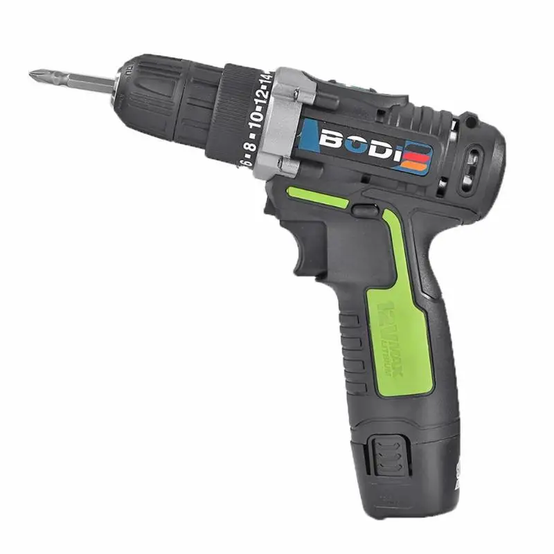 Alloet 12VElectric Single /Double Speed Screwdriver Cordless Lithium Drill Impact Household Multi-functional Power Driver | Инструменты