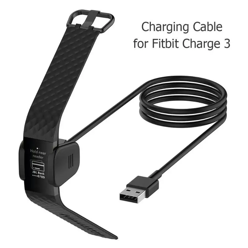 Портативное зарядное устройство USB для Fitbit Charge 3 фитнес трекер активности Smartwatch