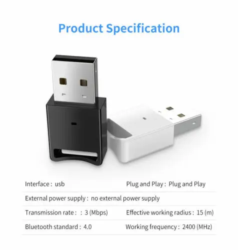Bluetooth адаптер USB ключ 4 0 приемник для ПК компьютера беспроводной Bluthooth мини