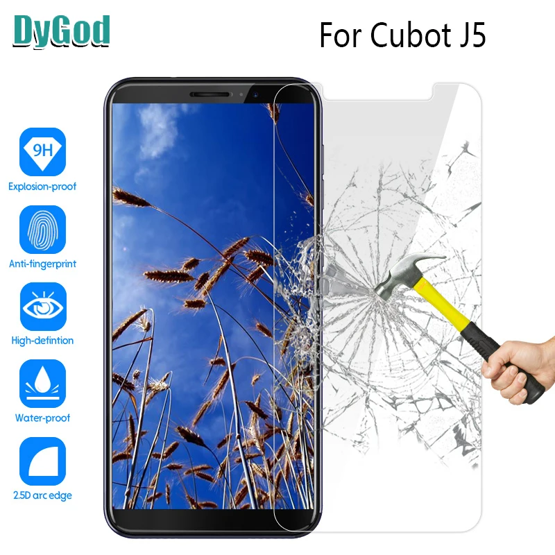 DyGod 5 дюймов для Cubot J5 закаленная Защитная стеклянная пленка экрана Мобильные