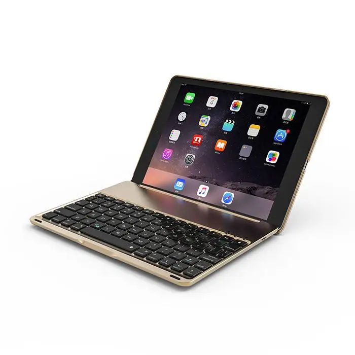 Алюминий сплава Красочные bluetooth клавиатура с подсветкой чехол для iPad|Клавиатуры|