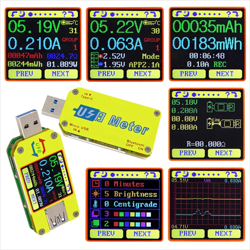 Rd Um34C для приложения Usb 3 0 тип-c Вольтметр постоянного тока Амперметр измеритель