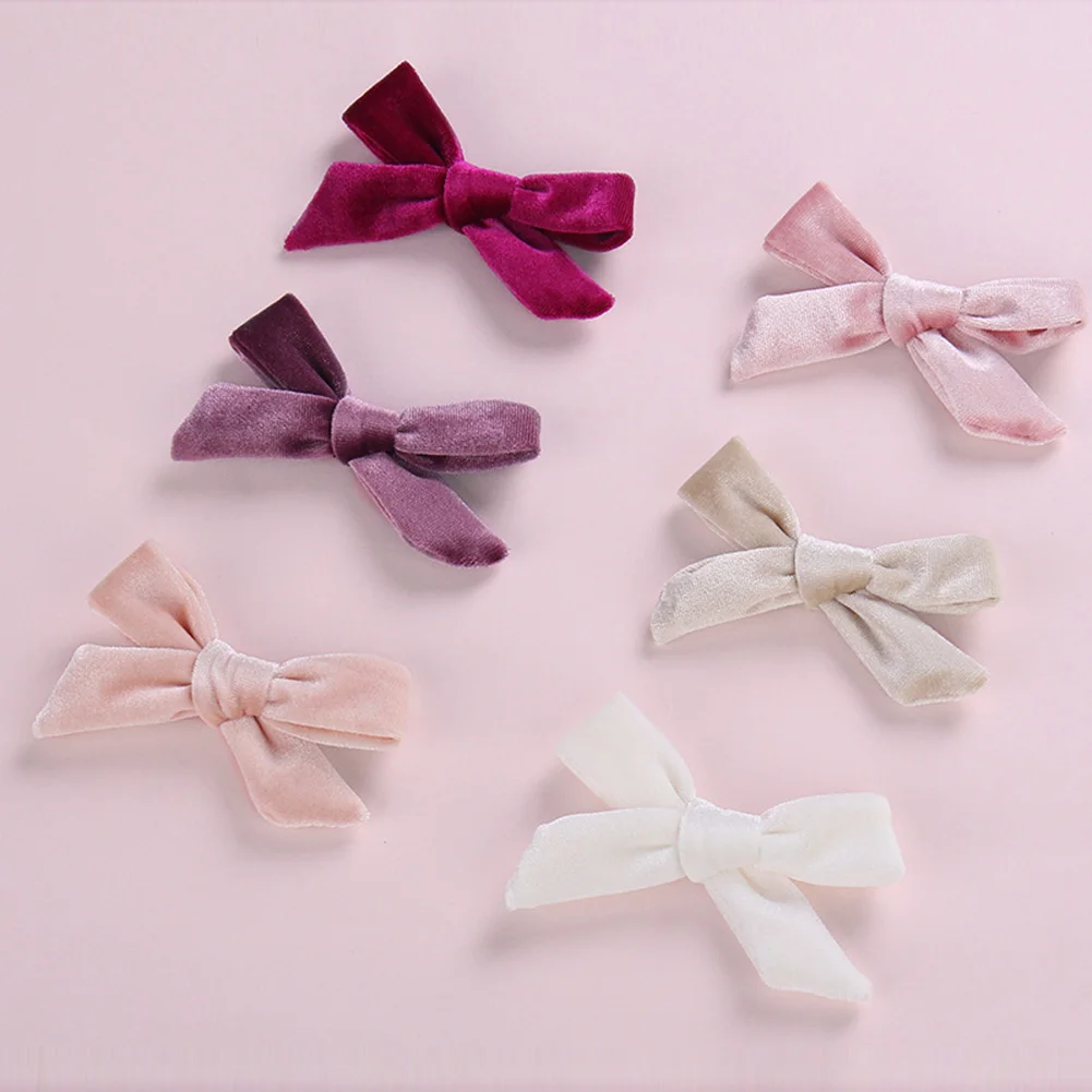 

1pc Kids Velvet Bows Clip Hairpins For Women Autumn and Winter Schoolgirls Hair Accessories Lovely Bow Hair Barrettes Hair Clips