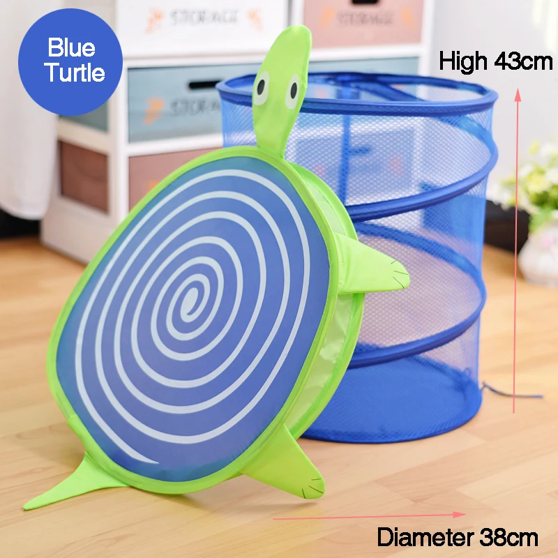 1 Pcs New Folding Cartoon Cylindrical Breathable Laundry Basket For Children Room Decoration Toys Large Storage Organizer | Дом и сад