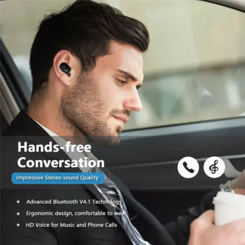 Bluetooth 4 2 Спортивные Беспроводные наушники вкладыши HIFI гарнитура Мини настоящий