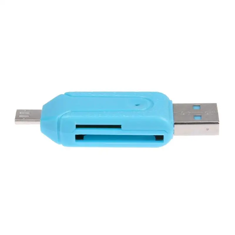 2 в 1 USB OTG кардридер Micro TF/SD компьютер телефон удлинитель переходник флеш