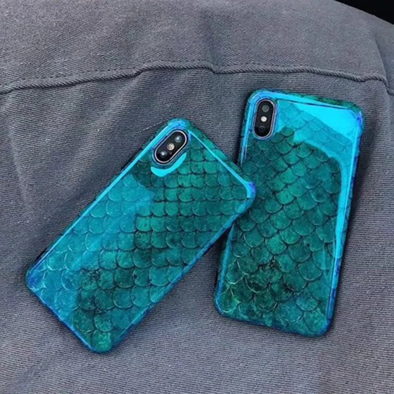 Лазерный чехол для iPhone XS XR Max X Blu Ray Fish модная мягкая задняя крышка из ТПУ 6 6S 7 8 Plus
