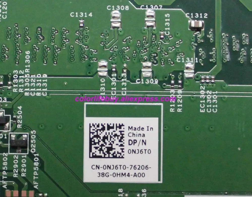 Натуральная CN-0NJ6T0 0NJ6T0 NJ6T0 w I3-4010U Процессор GT740/2G GPU ноутбук материнская плата для