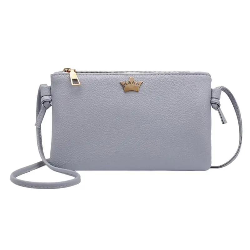 Женские сумки через плечо из искусственной кожи с рисунком короны повседневные