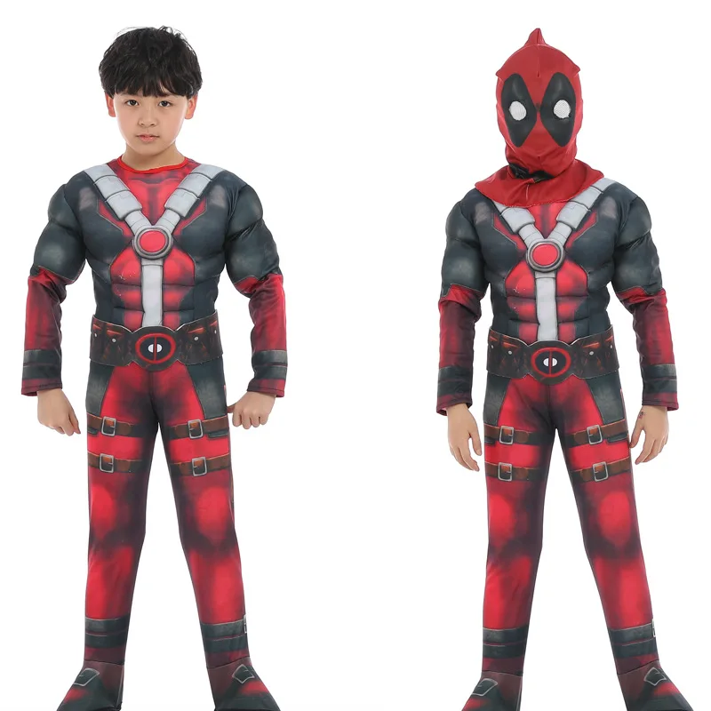 Детский маскарадный костюм Дэдпул, Deadpool X Man, для мальчиков, Zentai, 3D, боди, для детей, для Хэллоуина, аниме, для вечеринки, маскарадный костюм, комплекты